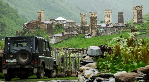Desa Ushguli di Svaneti