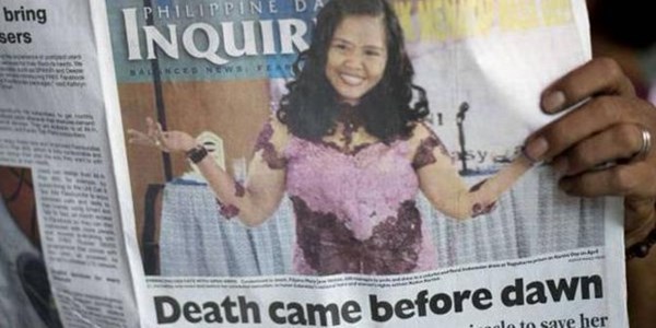 Sudah Cetak Ribuan, Koran Filipina Ini Kecele Soal Eksekusi Mati Mary