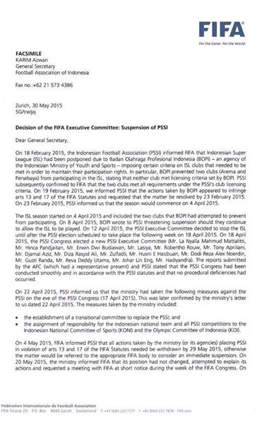 Indonesia kena sanksi