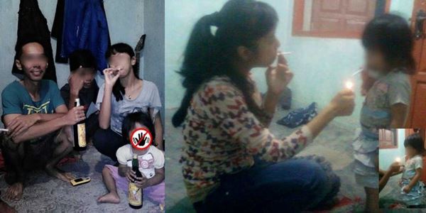 Lagi, Beredar Foto Orangtua yang sedang Ajarkan Anaknya Merokok