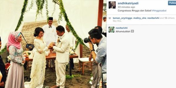 foto pernikahan ringgo dan sabai morscheck