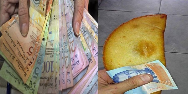 pembungkus makanan dengan uang di venezuela