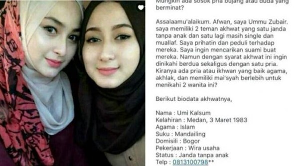Wow, Dua Wanita Cantik Ini Mencari Suami dan Siap Dipoligami!