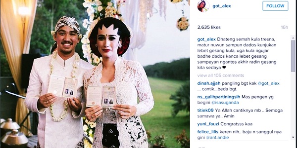 alexandra gottardo menikah diam diam di kota kelahirannya