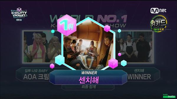 'Sentimental' Sukses Bawa WINNER Menangkan Trofi 'M!Countdown' Perdana