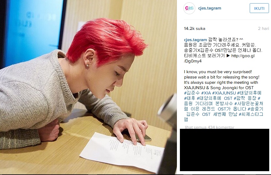 Junsu JYJ & Song Joong Ki Siapkan OST ‘Descendants of the Sun’