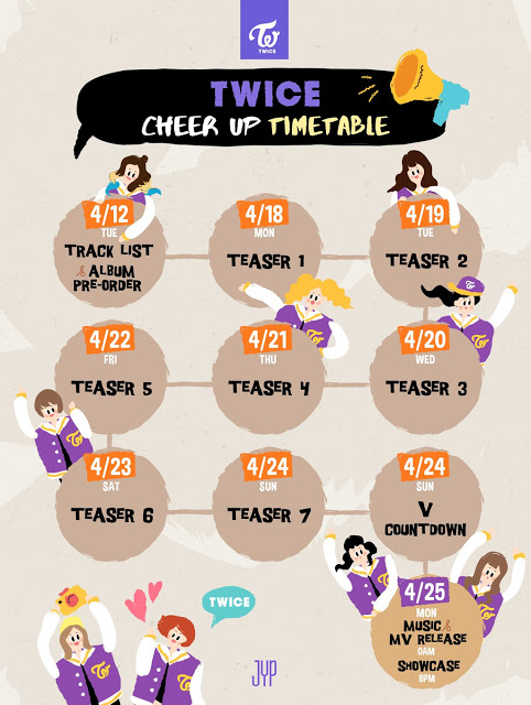 Jadwal Lengkap Perilisan Teaser Untuk Album Comeback Bertajuk ‘Cheer Up’ Dari TWICE