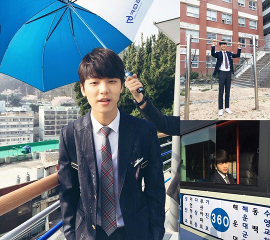 Kang Min Hyuk Berseragam Basah Kuyup di Lokasi Syuting ‘Entertainer’